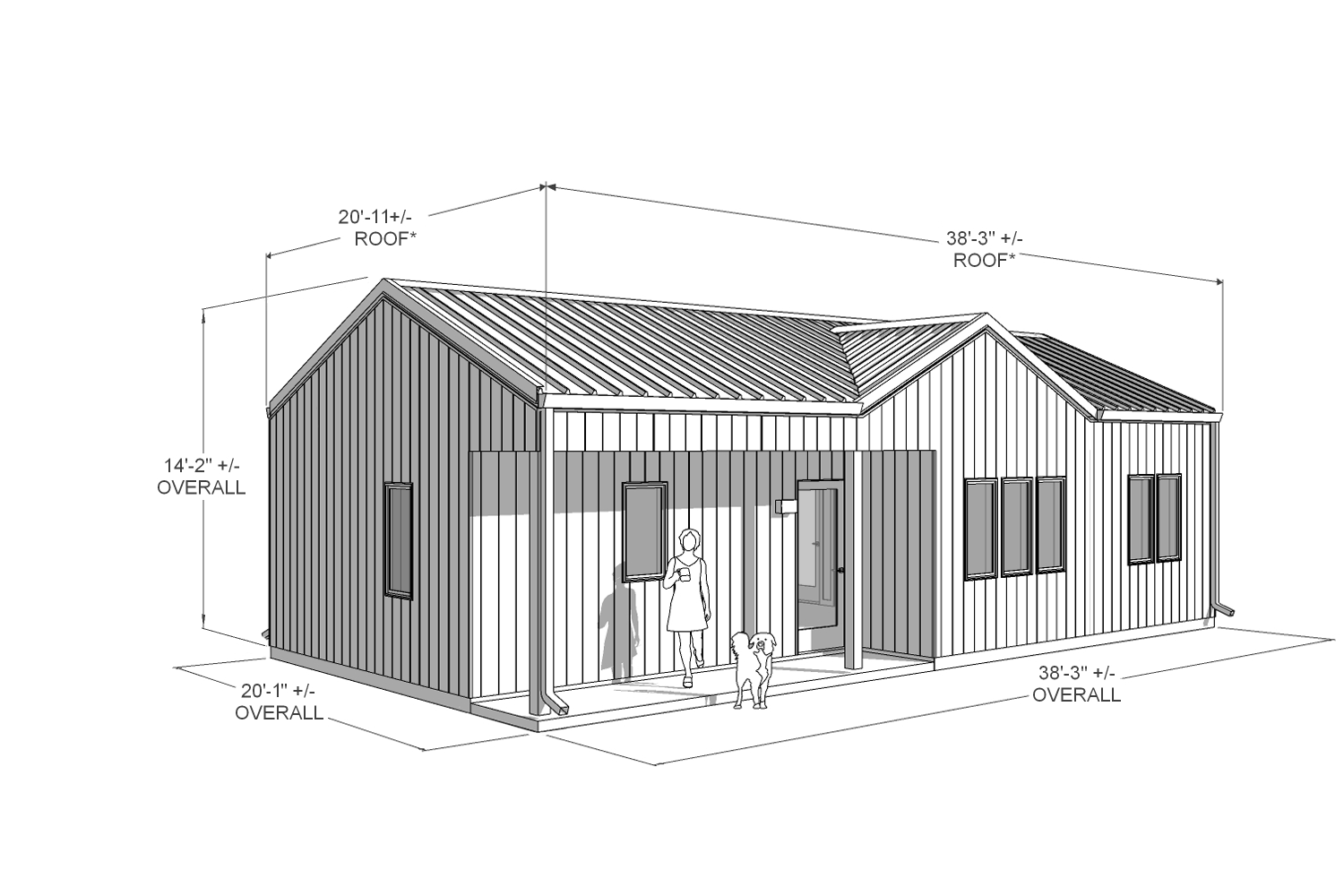 Laurel 650 Modern front dimension drawing